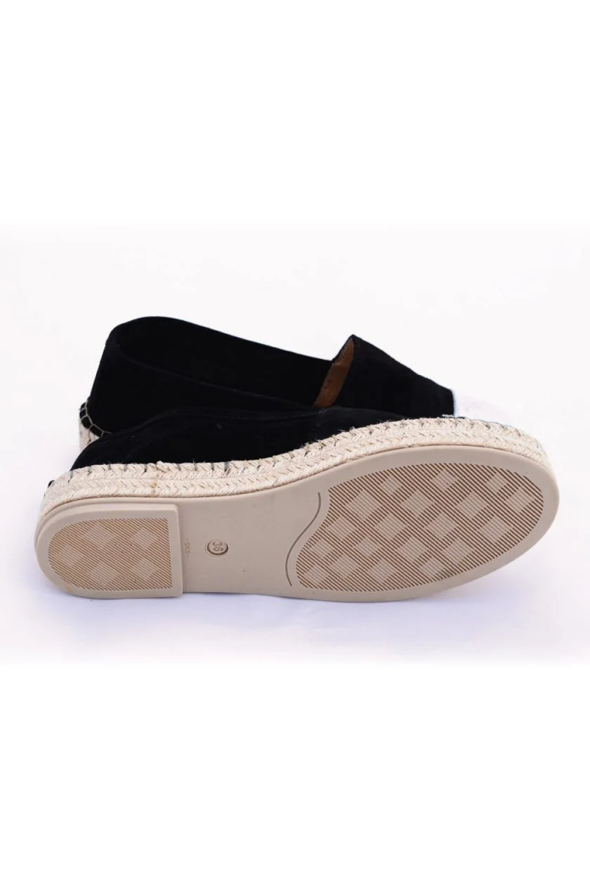Espadrile dama piele naturala SO FUNKY, argintiu - negru