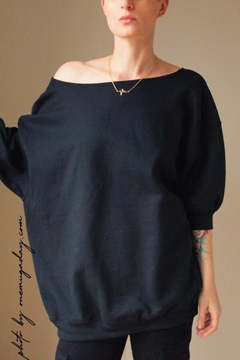 Bluză oversize dama FUNKY BLOUSE, negru | funkyfain.ro