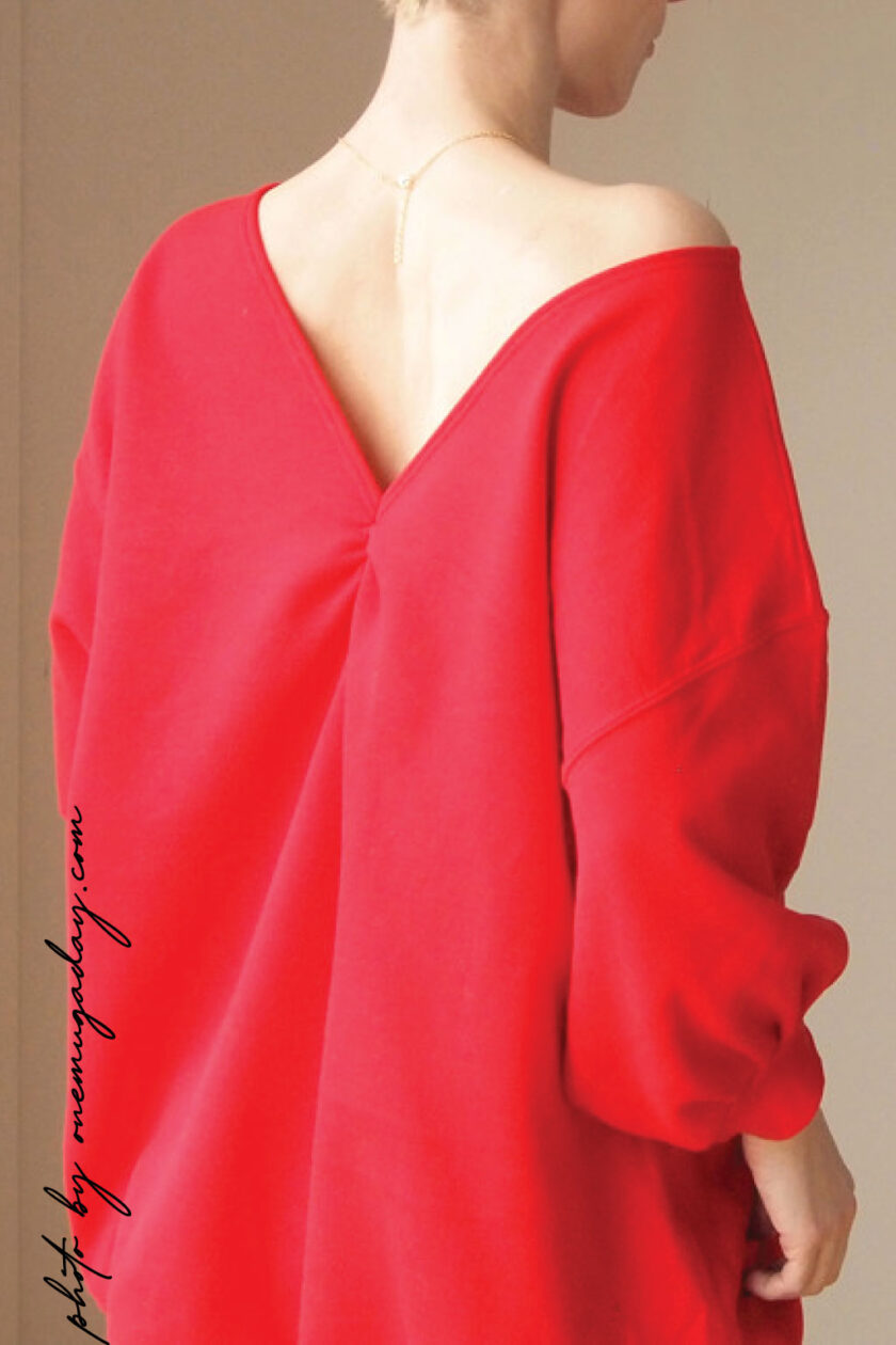 Bluză oversize dama FUNKY BLOUSE, rosu | funkyfain.ro