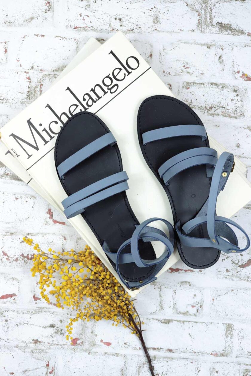 Sandale dama talpa joasa FUNKY GLAM, bleu | FUNKYFAIN