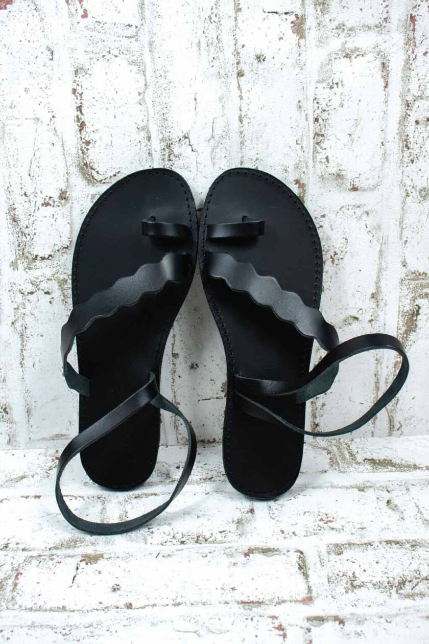 Sandale negre cu talpă joasă FUNKY FABULOUS