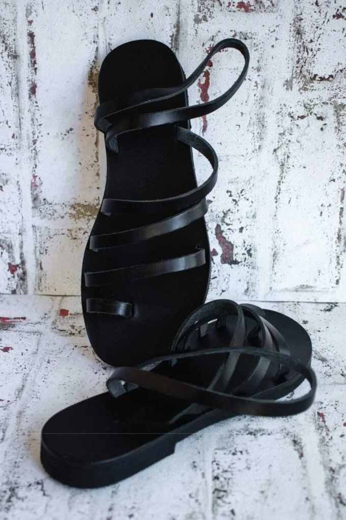 Sandale damă piele naturală FUNKY FLAIR, negru