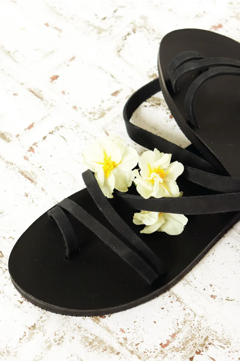 Sandale damă piele naturală FUNKY STYLE, negru