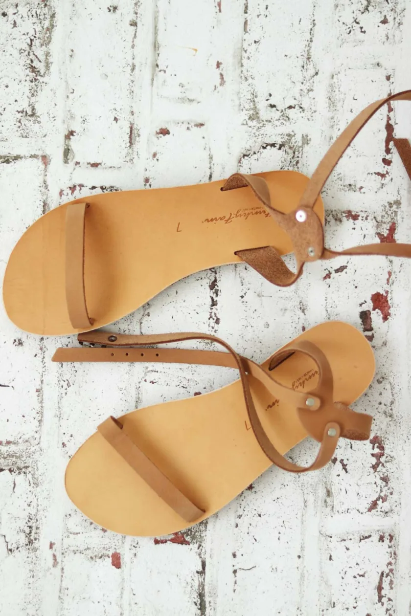 Sandale piele naturală FUNKY ESSENTIALS, cappuccino